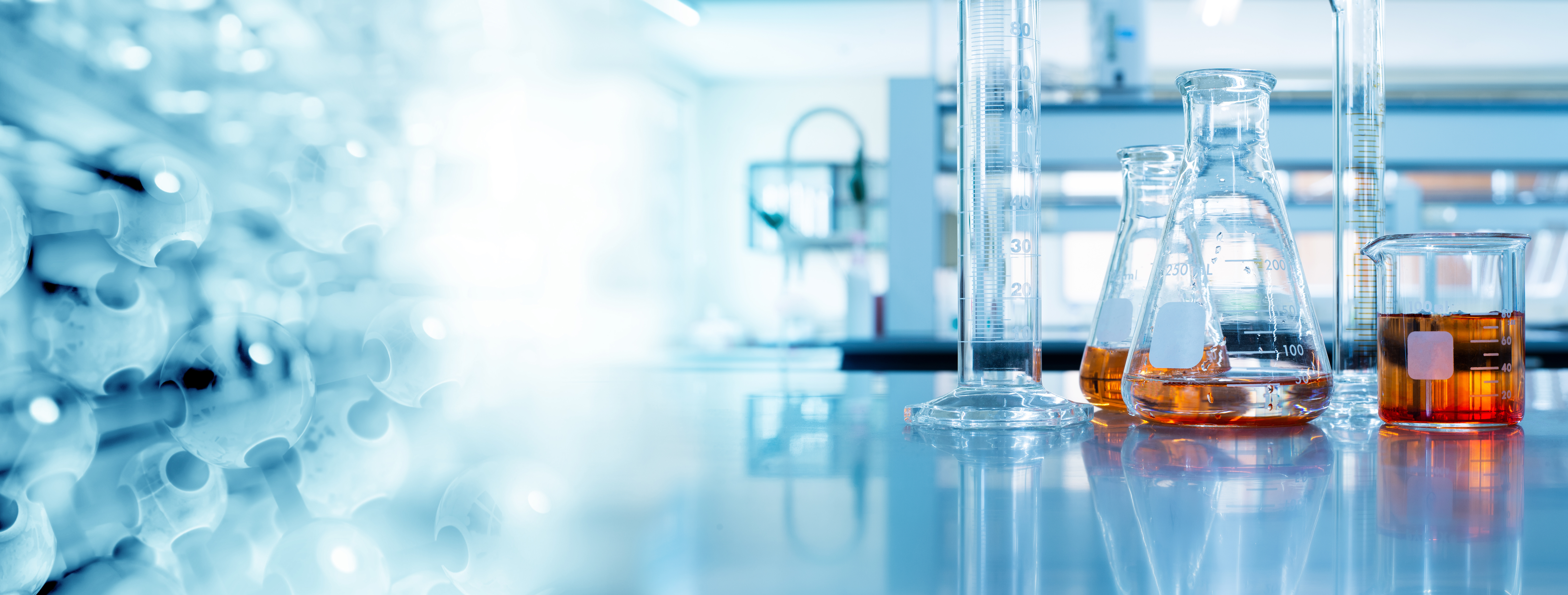 A blurred image of a lab desk 